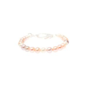 Hatton Labs Women Silver Bracelet With Mixed Pink Freshwater Pearls Woman
